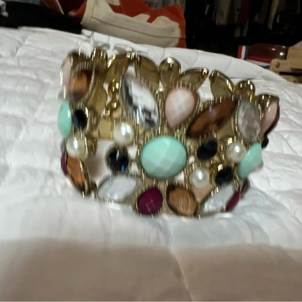 Ornate Multi Colored Gemstone Bracelet